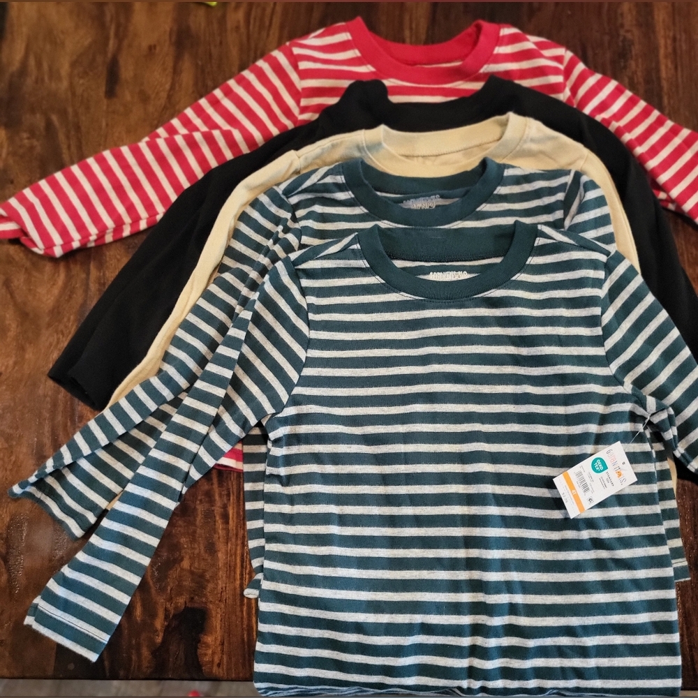 A BUNDLE OF 5 Kids Long Sleeve Shirts Sz 4T EXCELLENT CONDITION